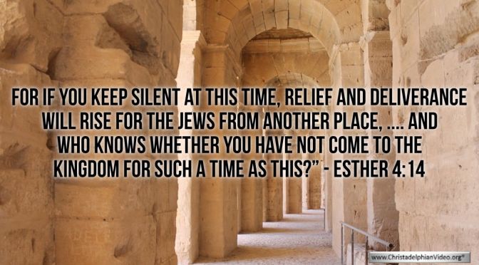 Thought for November 28th. “IF YOU KEEP SILENT”