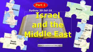 Israel and the Middle East Dilema Sydney Prophecy Day 2016 - Video post
