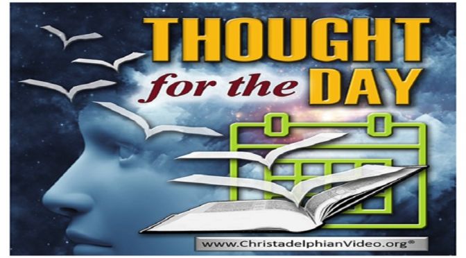 "THE MANIFESTATION OF THE SPIRIT FOR ... " Thoughts from today's bible readings - August 30th
