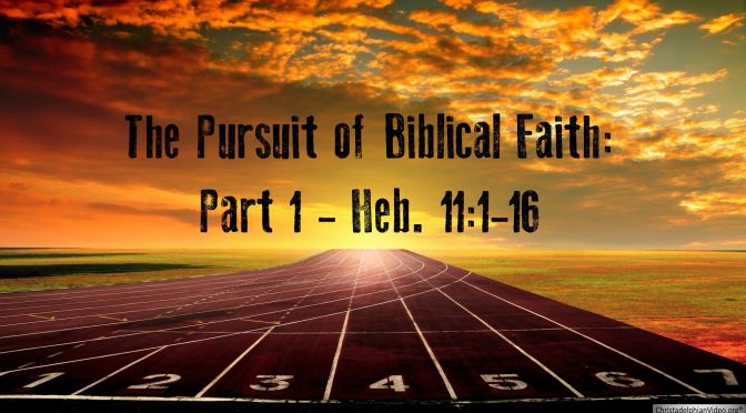 The Pursuit of Biblical Faith: 2 Part Video Study