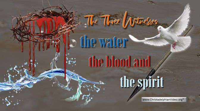 The Three Witnesses: The water the blood and the spirit.