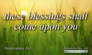 Daily Readings & Thought for May 11th. “THESE BLESSINGS SHALL COME”